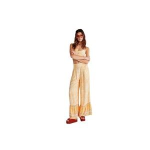 Free People Vanessa Set Sun Combo Smocked High Waisted Wide Leg Size Small NWOT